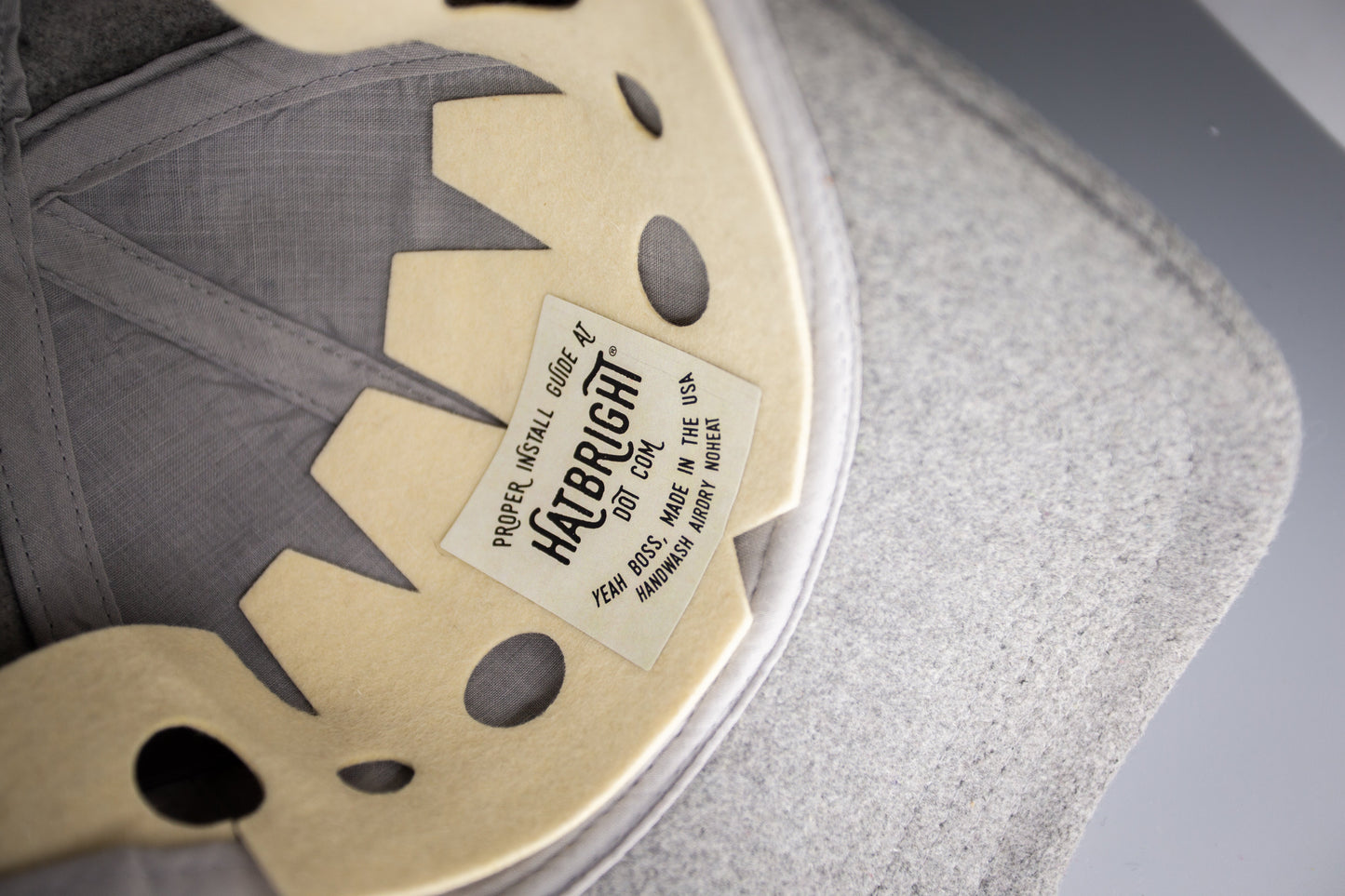 This is how to correctly install a Hatbright™ hat protection insert